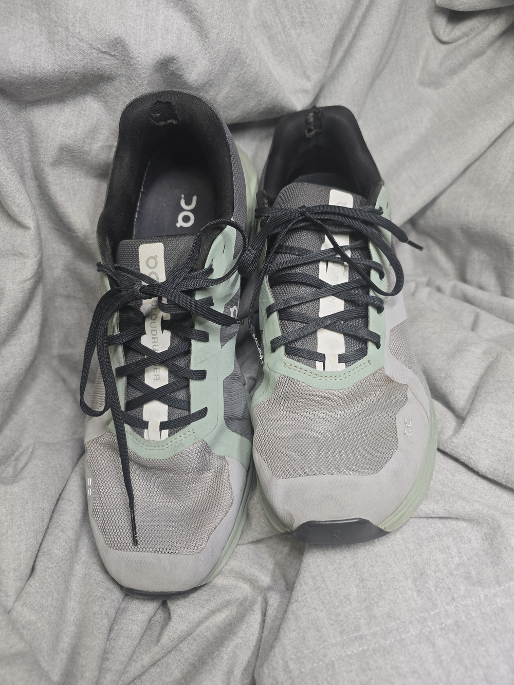 ON Running Shoes Men's Gray Green Athletic Sneakers Sz.13